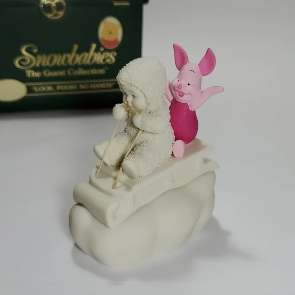 Snowbabies "Look, Pooh! No Hands!" Figurine - Picture 1 of 10